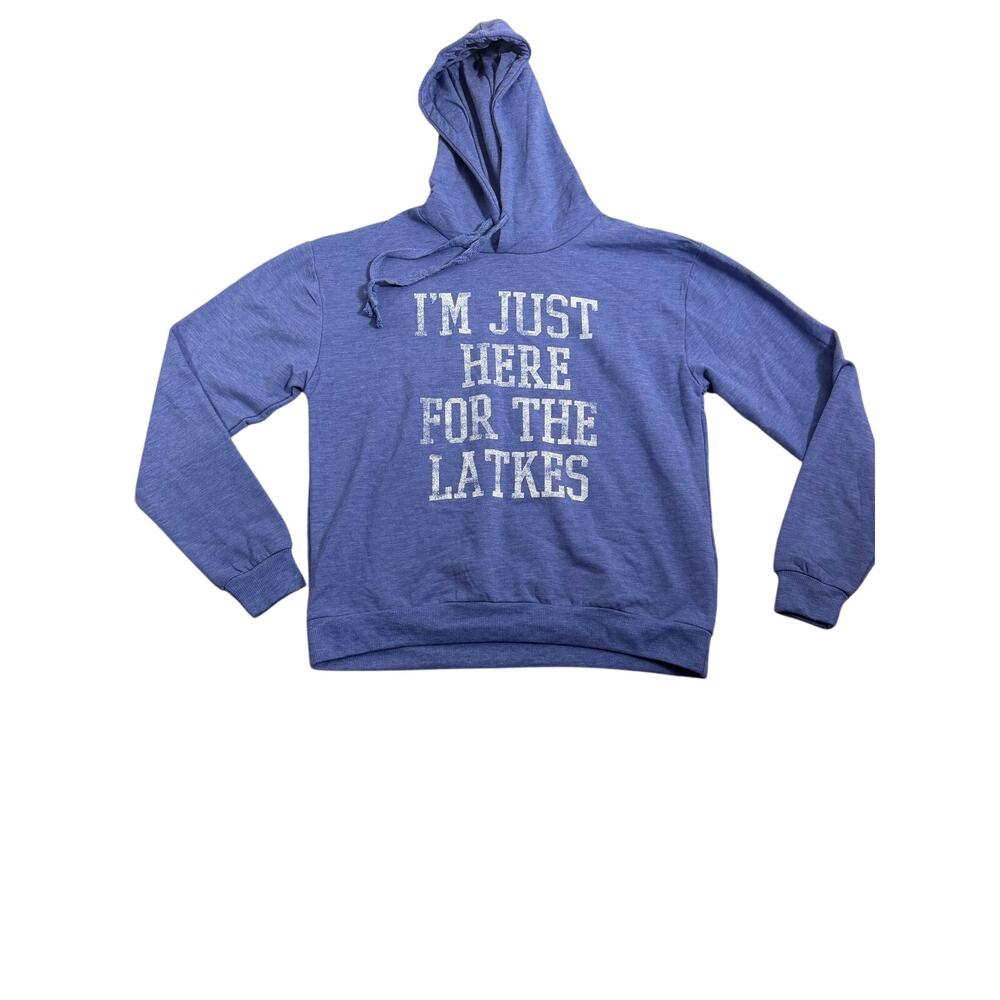 Hanukkah Women's Here for the Latkes Hooded Sweatshirt - Size Small - NWT